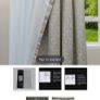 Thermal blackout lining curtain - white Image 5