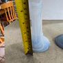 Set of 2 Colored glass Pud Vases / candlestick. Image 3