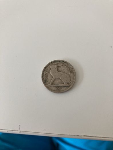 3 Irish pence 1942,1942,1942,1964,1967