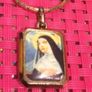 Gold Necklace Religious Pendant Image 4