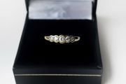 9ct Yellow Gold Five-Stone CZ Ring