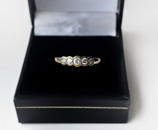 9ct Yellow Gold Five-Stone CZ Ring