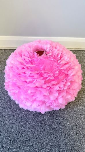 Pink feather ceiling light 60 cm