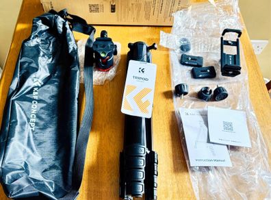 K&F Concept Portable Lightweight Tripod Selfie Stick Remote Bluetooth Stand Spherical Head DSLR Camera Optics Binoculars Clip Holder Mobile Phone Tablet Astronomy Telescope Projector Outdoor Vlogging Streaming Studio