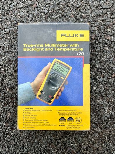 Fluke multimeter, amp clamp and temp probe