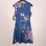 Closet London Teal Blue Floral Box Pleated Sleeveless A-Line Skater Dress 12UK/40EU Image 6