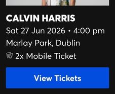 Calvin Harris Tickets x 2