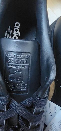 RRP 110 Eur NEW Adidas mens trainers shoes Stan Smith Black UK 7 EU 40 boxed