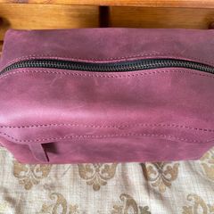 Genuine Leather Toiletries bag - brand new - never used