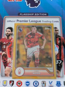 Chris Wood 34/50 Gold Rainbow Foil Parallel Topps Premier League Flagship Edition 2026/27