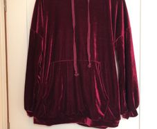 Burgundy Velvet Hoodie