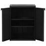 Garden Storage Cabinet Black 65x45x88 cm PP Rattan Image 3