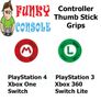 Nintendo Xbox One PS4 Controller Silicone Thumb Stick Grips Caps Mario Image 2