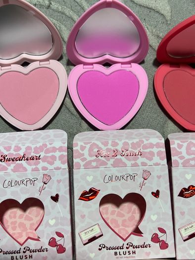 Colour pop heart pressed blushers and highlighters BNIB