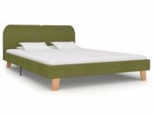Bed Frame Green Fabric 150x200 cm