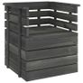 8 Piece Garden Pallet Lounge Set Solid Pinewood Dark Grey Image 3