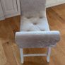 buttonback crushed velvet chair Image 2