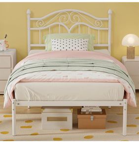 Single Bed Frames with Vintage Headboard, 3ft