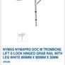 Nymas NymaPRO Doc M Trombone Lift & Lock Hinged Grab Rail with Leg Image 2