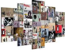 Banksy collage canvas ready to hang