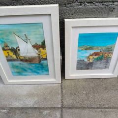 2 x Coastal Watercolour Paintings
