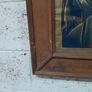 Antique Pine Frame Religious Icon Picture Image 6
