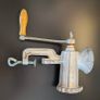 No 10 Manual Meat Mincer Cast Metal Table Clamp Grinder Complete Rustic Image 2