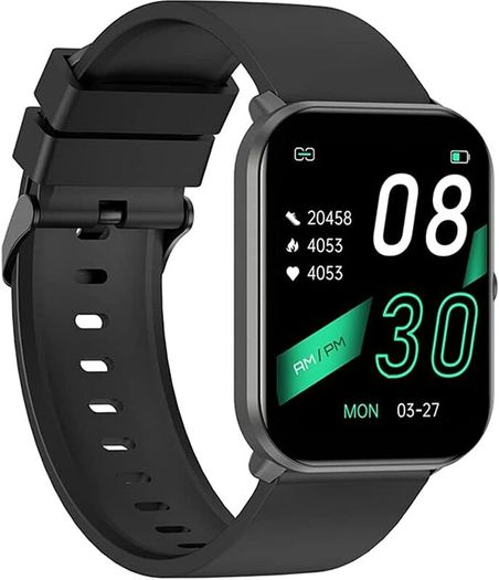 W01 ANG Business Smartwatch Sport Health and Sports Tracking Pedometer, 70+ Modes, Sleep Cycles, 15 Days Battery Life, Waterproof, SpO2, Ovulation Menstruation Monitoring for Women Black