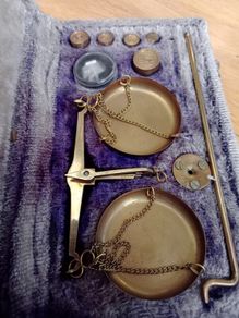 Vintage Brass  Travel Weighing Scale