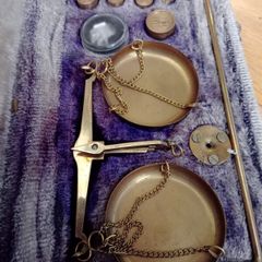 Vintage Brass  Travel Weighing Scale