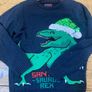 Dinosaur Christmas Jumper with flippy sequins Image 2