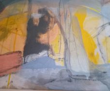 Abstract Still Life Original Painting on Fabriano Paper 100% Cotton by Brian Maguire