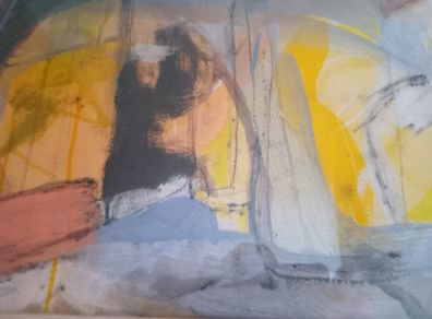 Abstract Still Life Original Painting on Fabriano Paper 100% Cotton by Brian Maguire