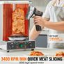 Electric Shawarma Knife, 80W Cordless Battery Professional Turkish Knife, Commercial Stainless Steel Gyro Cutter, Doner Kebab Meat Slicer with 2 Blades, 4/100mm, 0-8mm Adjustable Thickness Image 2
