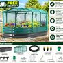 6ft Galvanised Raised Garden Bed with Mesh Cover & Watering System Image 2