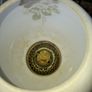 Beautiful Old Brass Oil Lamp Double Wick Burner and Spherical Milk Glass Shade with Roses, Postage or Collection Image 2