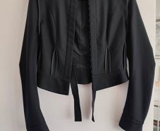AllSaints Military-Style Cropped Blazer  Black  UK 10 / US 8 / EU 38
