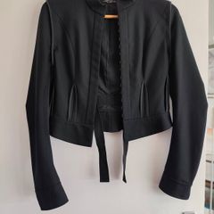 AllSaints Military-Style Cropped Blazer  Black  UK 10 / US 8 / EU 38