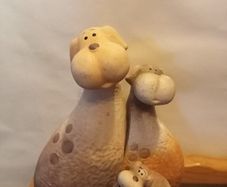 Ceramic Stacking Figurines Dogs Family