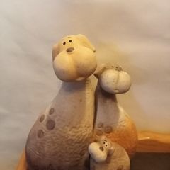 Ceramic Stacking Figurines Dogs Family
