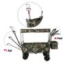 BRAND NEW 7In Wheel Folding Wagon Cart 220.5 Capacity W/ Adjustable Handle Pull Oxford Cloth Collapsible Outdoor Garden Trolley Cart Image 4