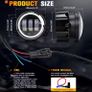 4-Inch LED Fog Lights Featuring White Angel Eyes Halo Rings, Image 6