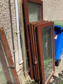 Hardwood windows (used)