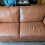 Genuine Leather sofa and matching armchair Free Delivery Image 4