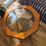 Coffee Table Vintage Mid-Century Teak + Glass Top Image 5