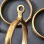20 Vintage Solid Brass Curtain Rings 45mm, Heavy Duty Rings with Eyelets Image 4