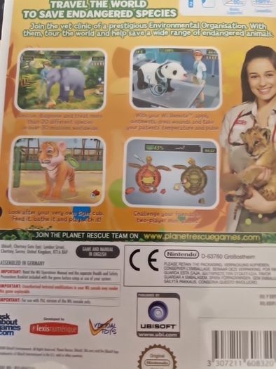 Planet Rescue Wildlife Vet Nintendo Wii Games Original