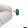 Vintage 925 Sterling Silver & Green Malachite Ring Image 8