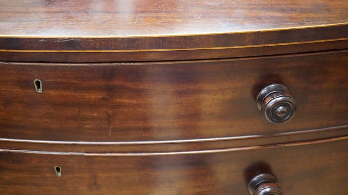 Regency Mahogany Bow Front Chest of Drawers