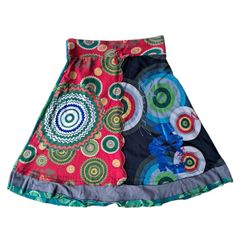Desigual foil-accent a-line layered skirt